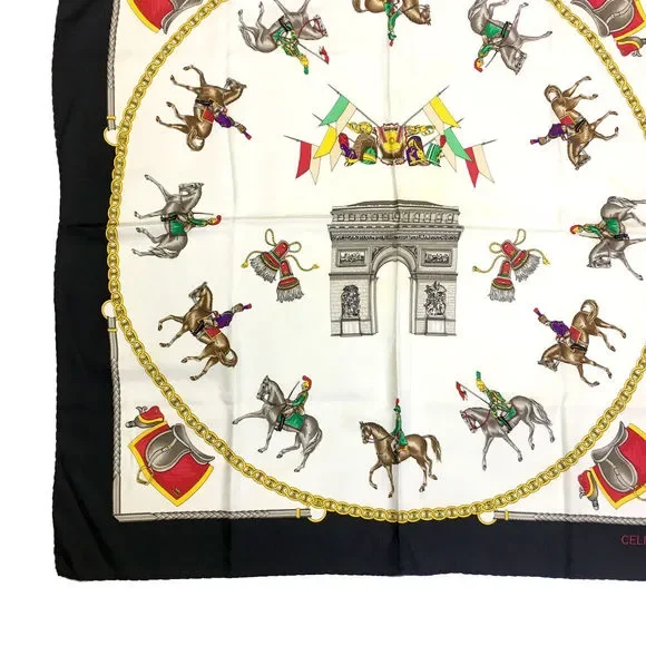 Celine Arc De Triomphe Multicolor Silk #77623C56 - Picture 5 of 8